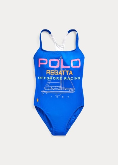 Polo Ralph Lauren Racerback One-Piece Badedragt Dame Danmark (YOJND2486)